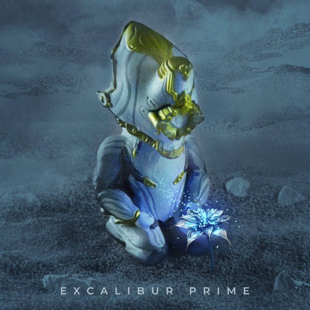 Warframe Excalibur Prime Sitting Seiza Limited-Edition Collectible JohJoh Figurine